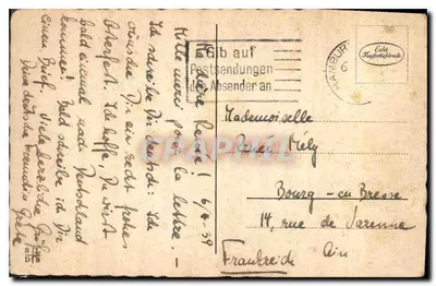 Flor e botões de primavera — texto impresso 'Lustige Ophungwürze!' — editor Echt Kupferstichdruck — Verso