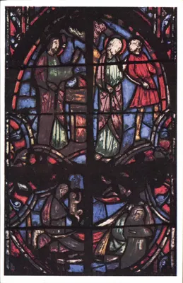 Vidro da catedral de Chartres — História de Jeremias — Editor Monuments Historiques de France, n°9