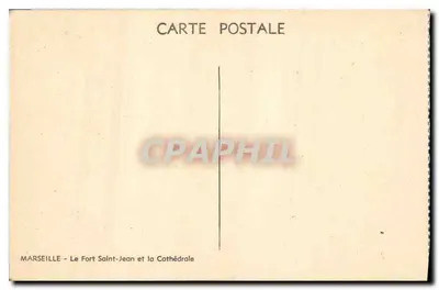 Marseille — Le Fort Saint-Jean y la Catedral — editor desconocido, número de serie no visible — Reverso