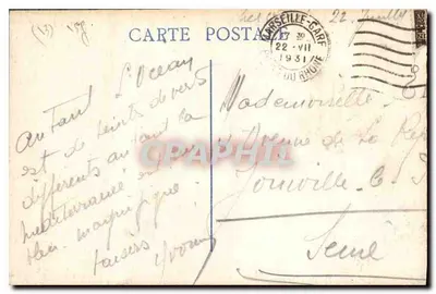 Marselha — Praça Castellane — Fontaine Cantini e o Prado — Verso