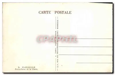 Notre-Dame de la Garde — Marseille — editor A. Tardy — Verso