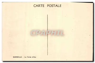 Marseille - De Poort van Aix — onbekende uitgever, serie-nummer niet zichtbaar — Achterkant