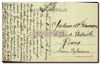 Marseille — Katedra — Cheques Postales — Rewers