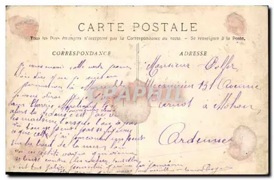 Marseille - De Poort van Aix — fototypie E. Lacour Marseille, n°3 — Achterkant
