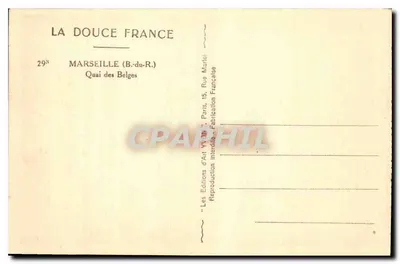 Marseille (B.-du-R.) — Quai des Belges — Les Éditions d'Art Française — Achterkant