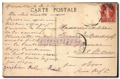 Marselha - Fontaine Cantini — vista da praça com coluna e estátuas — editor — Verso