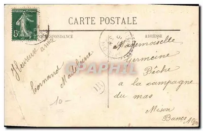 Marseille - La Bourse. L. - Éditeur L. n° 166 — Rewers