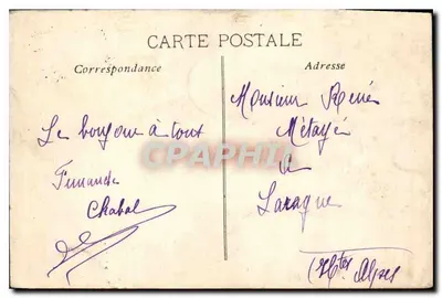 Marseille — Fontein van de Danaïden — Uitgever: Chabrol, n° 162 — Achterkant