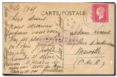 Marseille - Lantaarn van Sint-Maria — uitzicht met vrouw en kind — onbekende uitgever — Achterkant