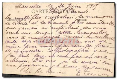 Marseille — La Plage du Prado — Éditeur EL, n° 57 — Verso