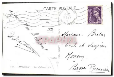 O Castelo de If — Marselha — Editor Héloïse Audry, n°11 — Verso