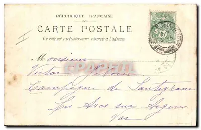 Marseille — Pałac Longchamp — widok z parku — Rewers