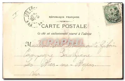Los Ascensores de N.D. de la Guardia — Marsella — Fototipia E. Lacour, calle Thubaneau — Reverso