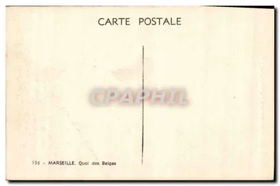 Marseille — Quai dos Belgas — Editor: Qual dos Belgas, n° 136 — Verso