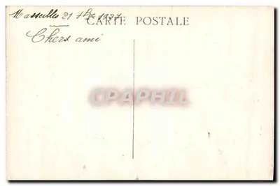 Marseille — Vista geral do Vieux Port — Carta postal — Verso