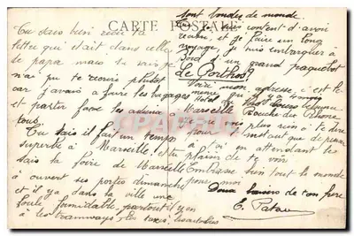 Marseille — Vista geral do Vieux Port — Carte postale — Verso
