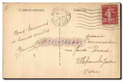 Marseille — Place Castellane i Avenue du Prado — LL, n° 313 — Rewers