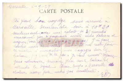 Marsylija — Rue Cannebière — A. B. — Rewers