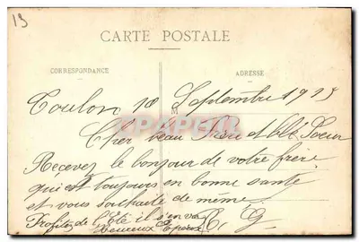 Marseille — La Cannebière — Wydawca EL, n° 119 — Rewers