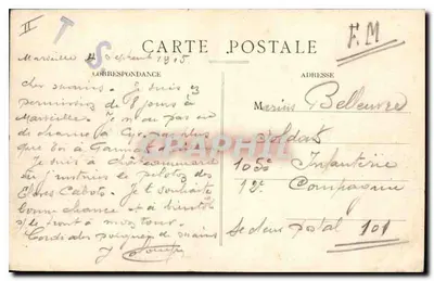 Marseille — Prefektura 1867 — E.L. — Rewers