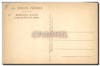 Marseille (B.-du-R.) — Der Eingang zum Hafen von La Joliette — Les Éditions d'Art WOCH, Paris — Rückseite