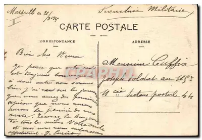 Marseille — Święty Piotr — Klasztor XIV wieku — Świątynia z XIV wieku — E. L. — Rewers