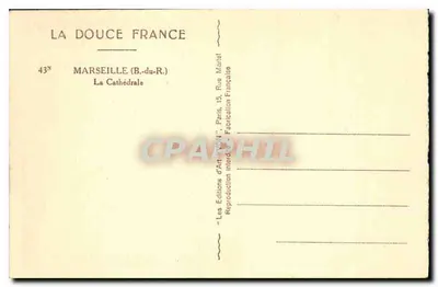 Katedra — Marseille (B.-du-R.) — Les Éditions d'Art-VM, Paris — Rewers