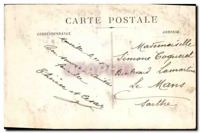 Marseille — Fontein Cantini, Centraal motief 'De Bron' — Uitgave van de Nieuwe Galerijen — Achterkant