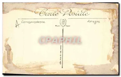 Marseille — Jacht na porcie i widok na Bazylikę Notre-Dame de la Garde — LL. Oxtreux, seria 180 — Rewers