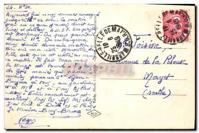 Marseille — La Cannebière — Wydawca Tardy, nr 532 — Rewers