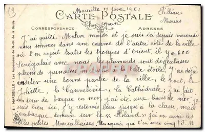 Marselha - Os Elevadores de N.-D. da Guarda — editor Durand, n°8 — Verso