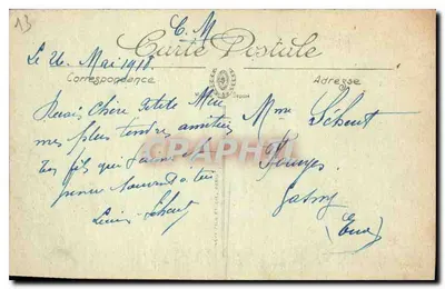 Marselha — Square de la Bourse e Monumento de Pierre Puget — LL. — Selecta — Verso