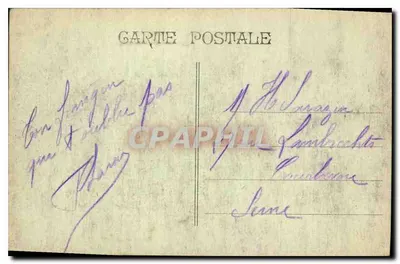 Marseille — Pałac Longchamp — widok z ogrodu i fontanny — wydawca nieodczytelny — Rewers