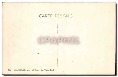 Marsylija — Ogólny widok Starego Portu — Karta pocztowa nr 102 — Rewers