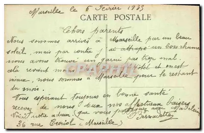 Marseille — Widok z Rezerwatu na Corniche — Pringuet & Compter, n° 36 — Rewers