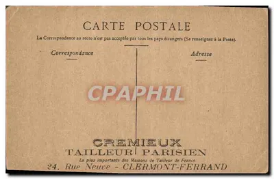 Marselha — Coluna da Virgem — Editor: TAILLEUR PARISIEN — Verso