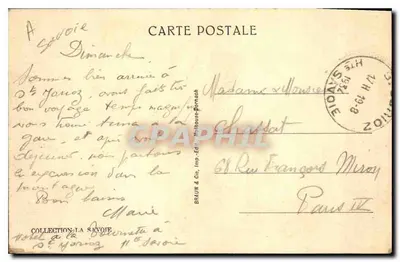 O Lago de Annecy — Talloires — Hotel de l'Abbaye — 1971 — Verso