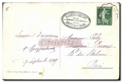 Chamonix — Glaciar dos Bossons — J. J. 7781 — Verso