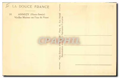 Annecy — Stare domy nad wodą Vassé — Les Éditions d'Annecy — Rewers