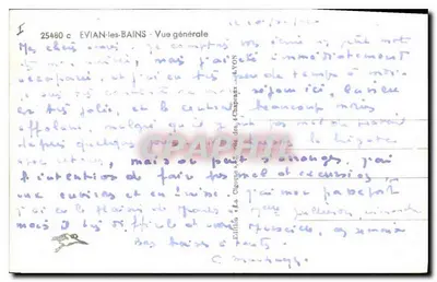 ÉVIAN-LES-BAINS — Vista generale — Edizione C. Cigorno - Lione, n° 25480 c — Verso