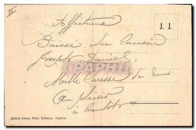 Chamonix — Chalet nad kaskadą Dard — J. J. 5983 — Rewers