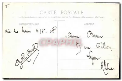 AIX-les-BAINS y el Mont Revard, vistos desde el Col du Chat — serie 1654 — editor no visible — Reverso
