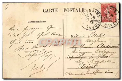 Aix-les-Bains (Savoie) - A Villa das Flores - Entrada - 709 A - Coleção L. Grimal, Chambéry — Verso