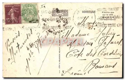 Aix-les-Bains — Het Grote Cercle, Invoer van het Theater — L.L. n°108 — Achterkant
