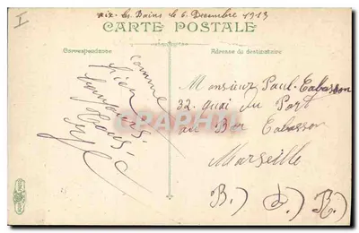 Grand Hôtel Bernas — Aix-les-Bains — editor desconocido, n° 1281 — Reverso