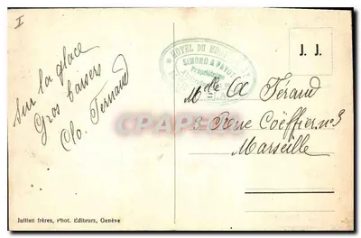Chamonix - La Mer de Glace e la Catena delle Aiguilles Rouges — J.J. 895 — Verso