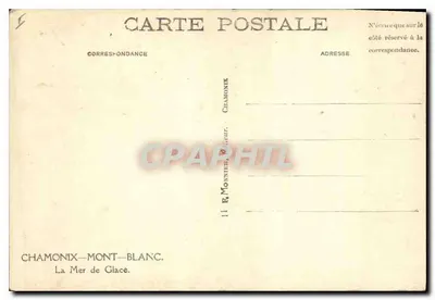 Chamonix-Mont-Blanc — Morze lodowe — wydawca Chamonix-Mont-Blanc — Rewers