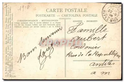 Aux les Bains — Tunel kolejowy przy jeziorze Bourget — Wydawca nieznany, nr 013 — Rewers
