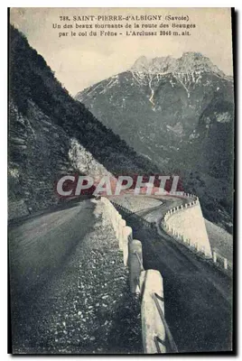 Saint-Pierre-d'Albigny (Savoie) — Um dos belos curvas da estrada dos Beauges pelo passo do Frene — 2045 m. alt. — n° 788