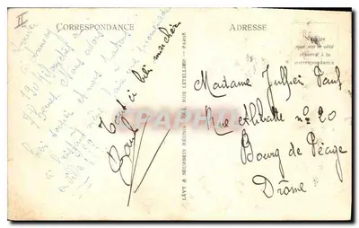 Lago de Annecy — O vapor "France" e o Parmelan — L.L. — Verso